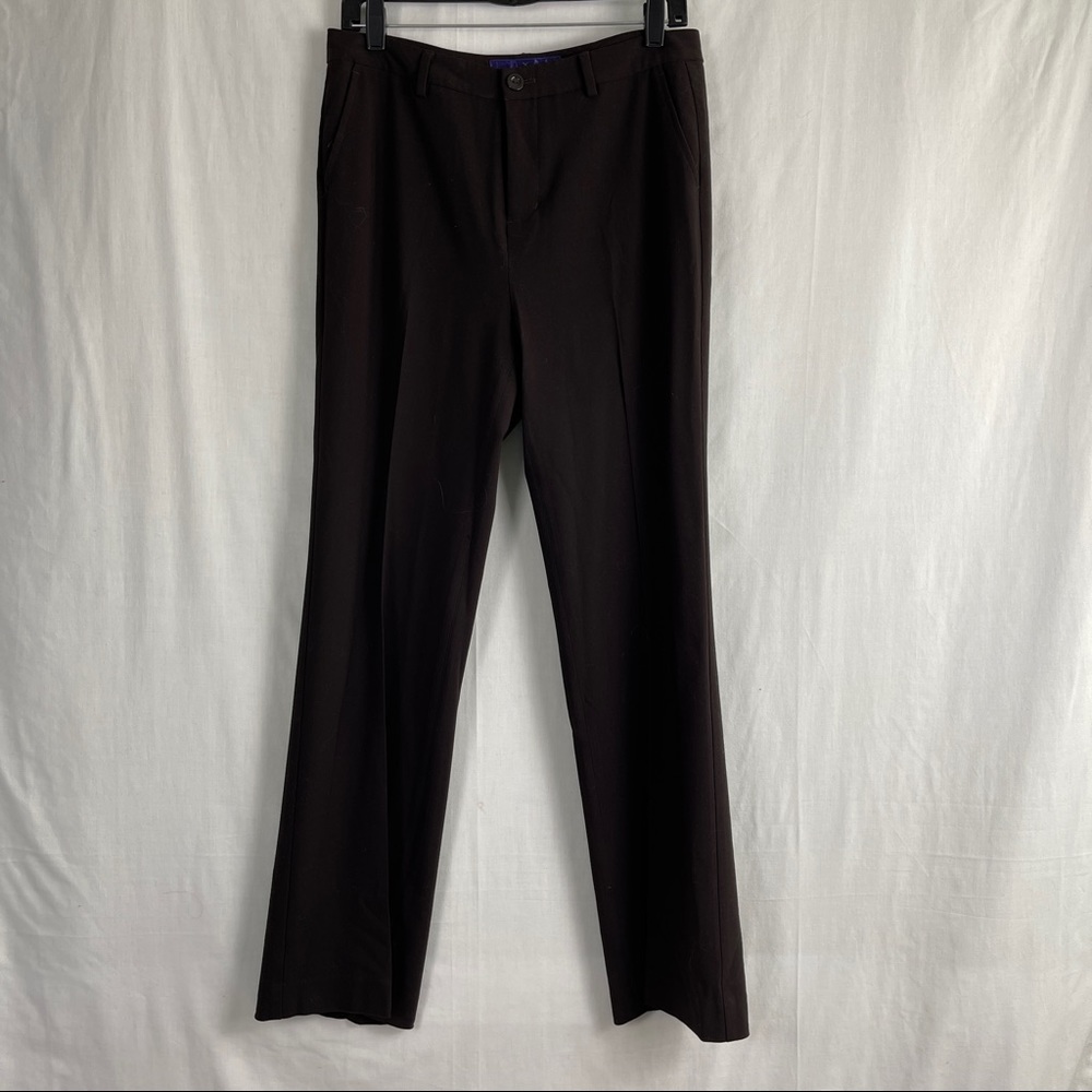 NYDJ Slimming Fit Lift Tuck Technology Dark Brown Wide Legged Trousers
